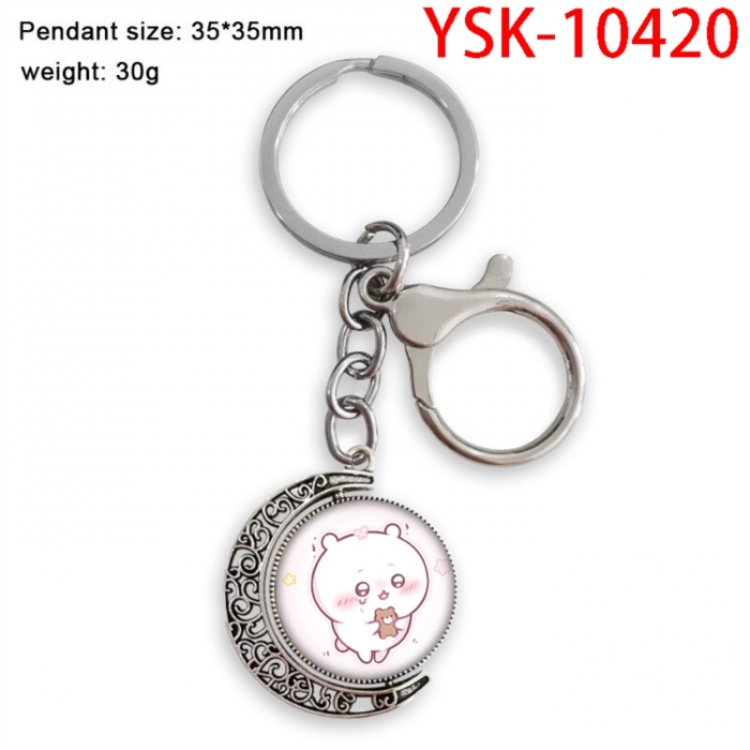 Chiikawa Anime double-sided crystal rotating gemstone keychain pendant price for 5 pcs