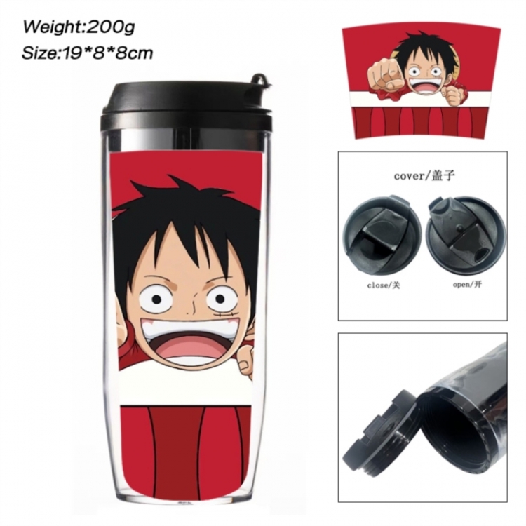 One Piece Anime double-layer insulated water bottle and cup 350ML