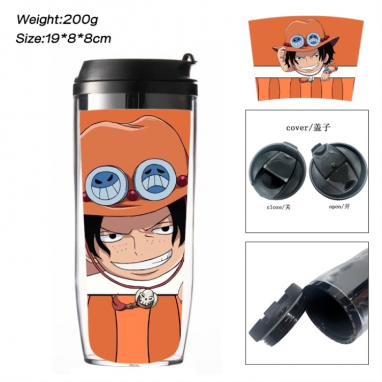 One Piece Anime double-layer insulated water bottle and cup 350ML