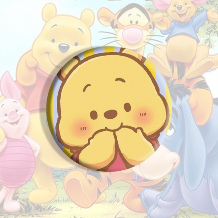 Winnie Anime tinplate brooch badge price for 5 pcs