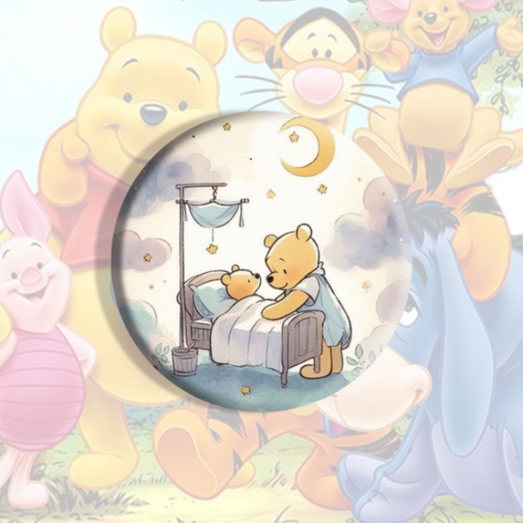 Winnie Anime tinplate brooch badge price for 5 pcs
