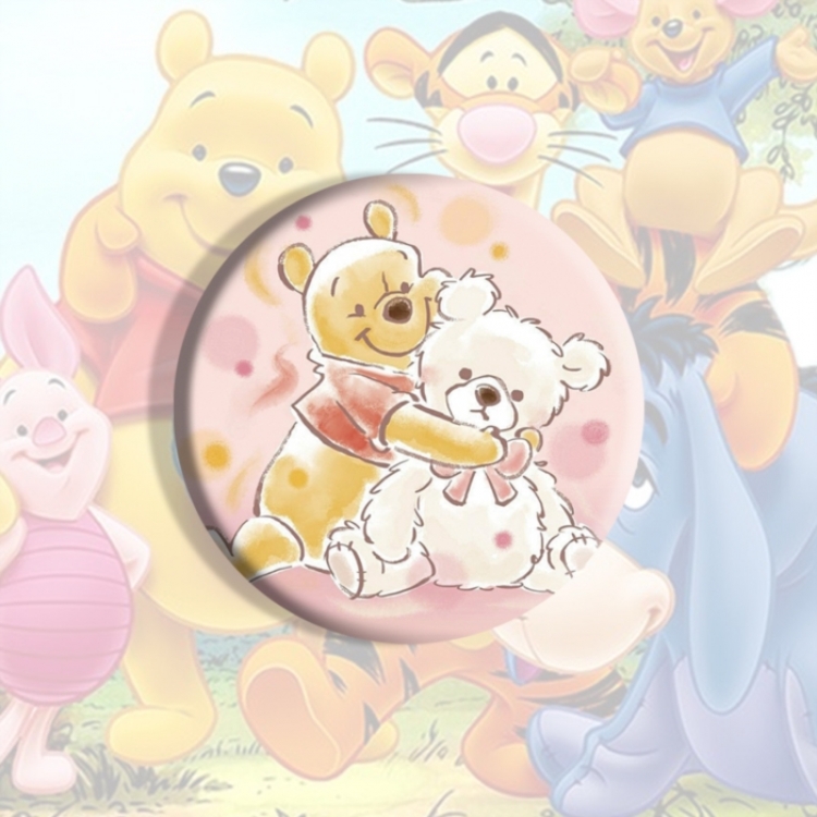Winnie Anime tinplate brooch badge price for 5 pcs