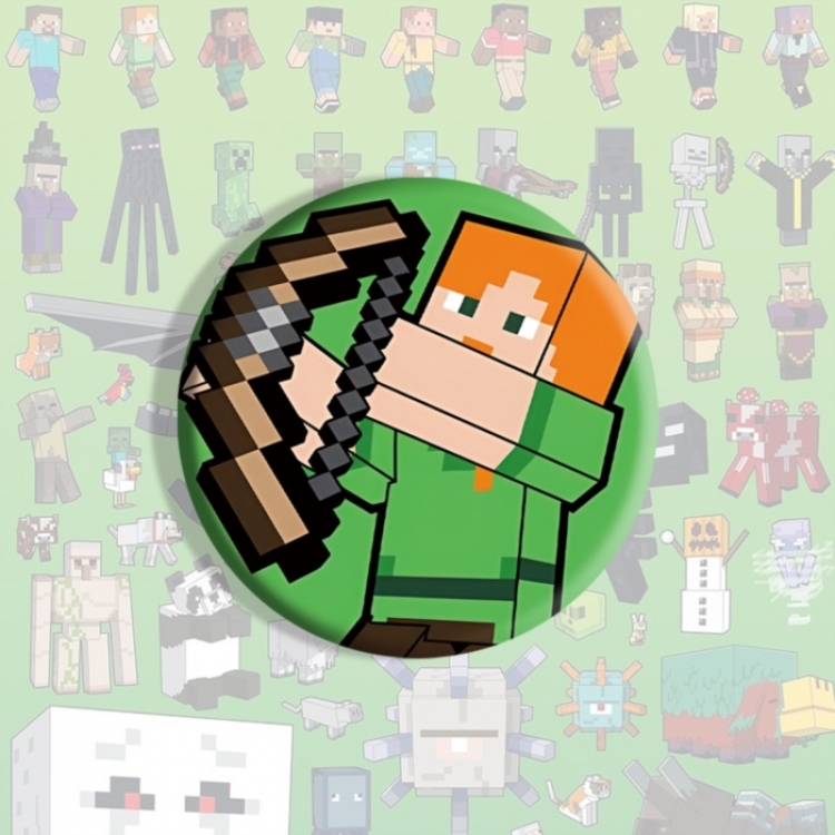 Minecraft Anime tinplate brooch badge price for 5 pcs