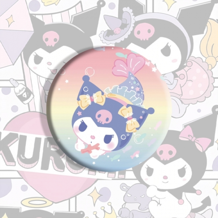 Kuromi Anime tinplate brooch badge price for 5 pcs
