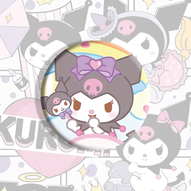 Kuromi Anime tinplate brooch badge price for 5 pcs