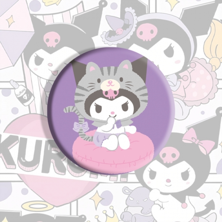Kuromi Anime tinplate brooch badge price for 5 pcs