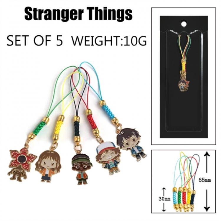 Stranger Things Anime peripheral color drip alloy pendant set a set of 5