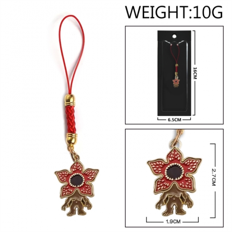 Stranger Things Anime peripheral colorful drip oil alloy machine rope pendant price for 5 pcs