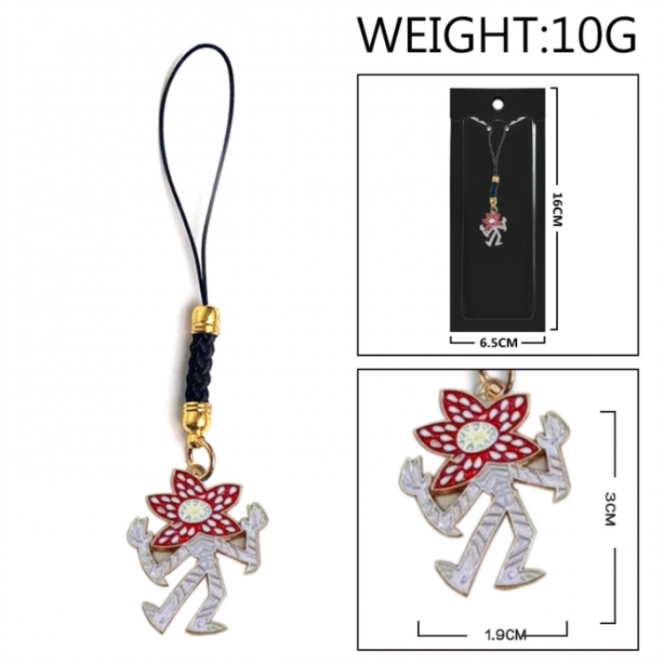 Stranger Things Anime peripheral colorful drip oil alloy machine rope pendant price for 5 pcs
