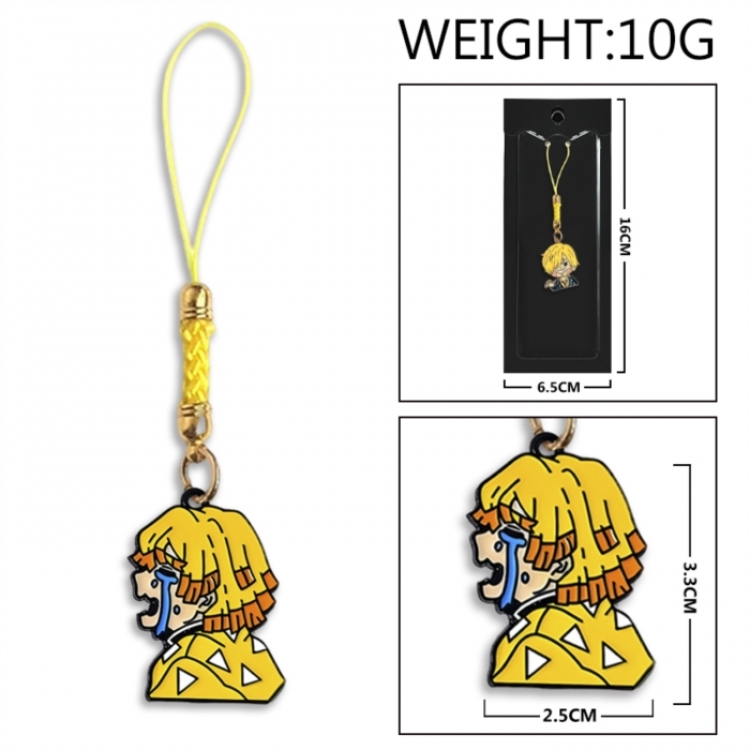 Demon Slayer Kimets Anime peripheral colorful drip oil alloy machine rope pendant price for 5 pcs
