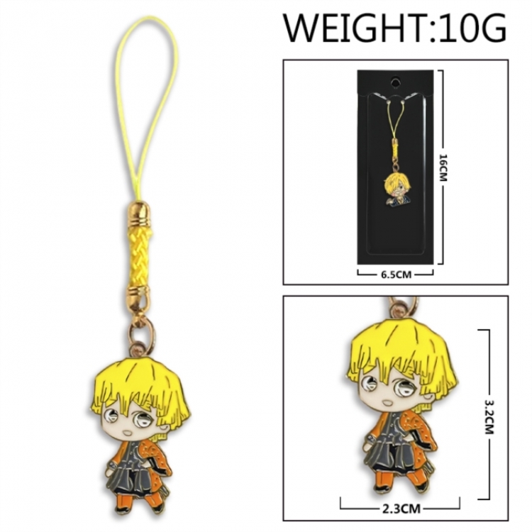 Demon Slayer Kimets Anime peripheral colorful drip oil alloy machine rope pendant price for 5 pcs
