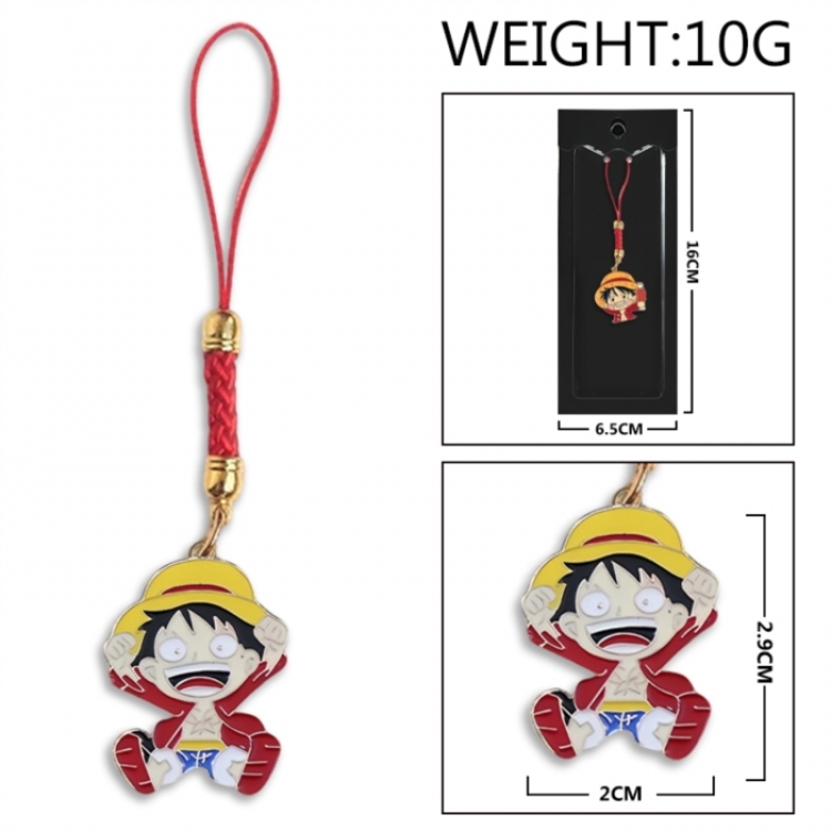 One Piece Anime peripheral colorful drip oil alloy machine rope pendant price for 5 pcs