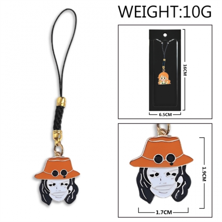 One Piece Anime peripheral colorful drip oil alloy machine rope pendant price for 5 pcs