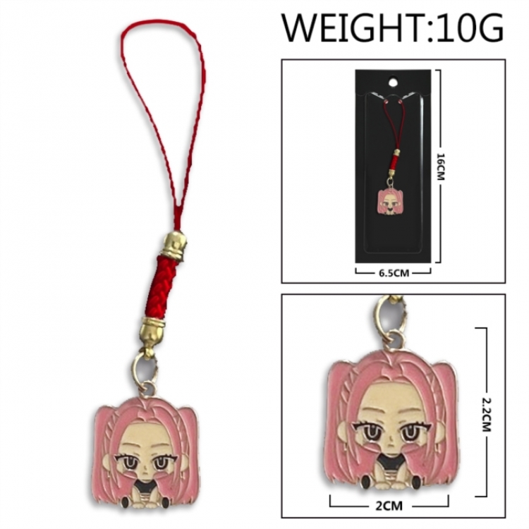 K-Pop:Demon Hunters Anime peripheral colorful drip oil alloy machine rope pendant price for 5 pcs