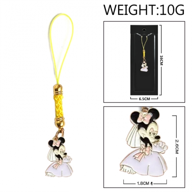 Mickey Anime peripheral colorful drip oil alloy machine rope pendant price for 5 pcs