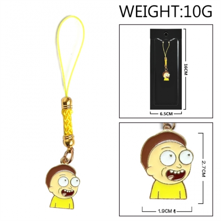 Rick and Morty Anime peripheral colorful drip oil alloy machine rope pendant price for 5 pcs