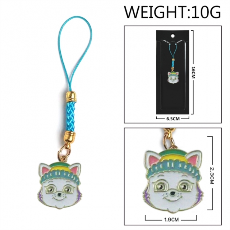 PAW Patrol Anime peripheral colorful drip oil alloy machine rope pendant price for 5 pcs