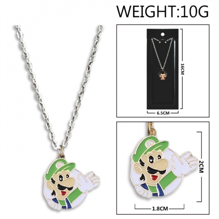 Super Mario Anime peripheral colorful drip oil alloy necklace price for 5 pcs