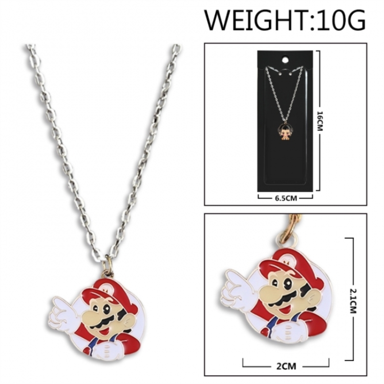 Super Mario Anime peripheral colorful drip oil alloy necklace price for 5 pcs
