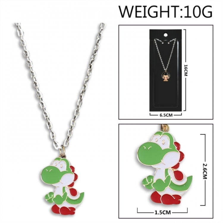 Super Mario Anime peripheral colorful drip oil alloy necklace price for 5 pcs
