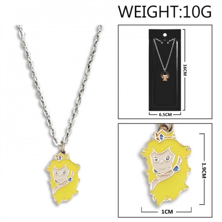 Super Mario Anime peripheral colorful drip oil alloy necklace price for 5 pcs