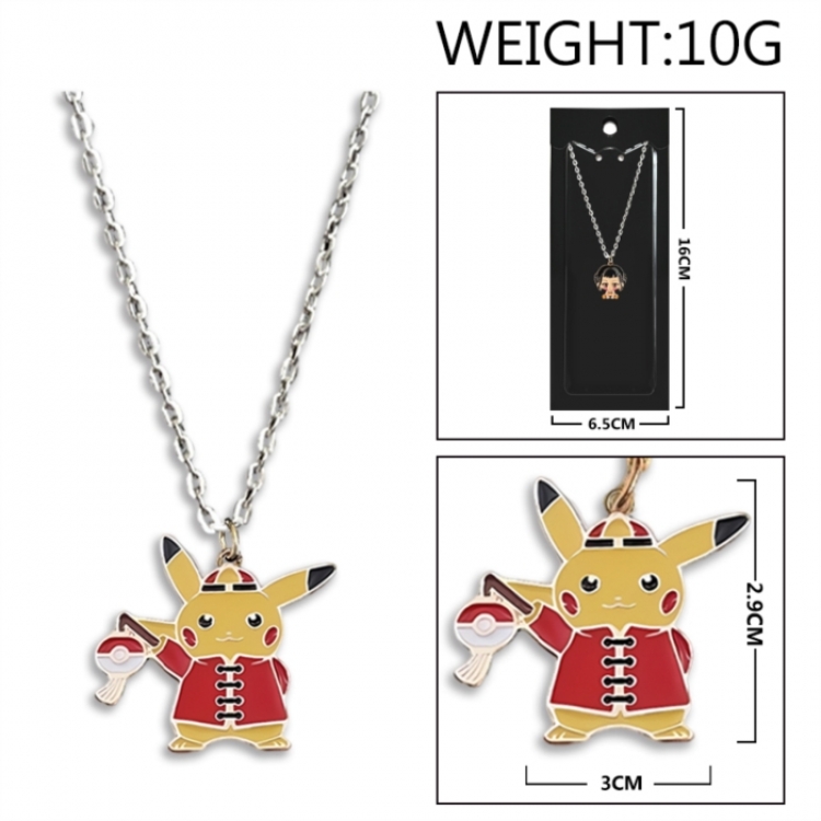 Pokemon Anime peripheral colorful drip oil alloy necklace price for 5 pcs
