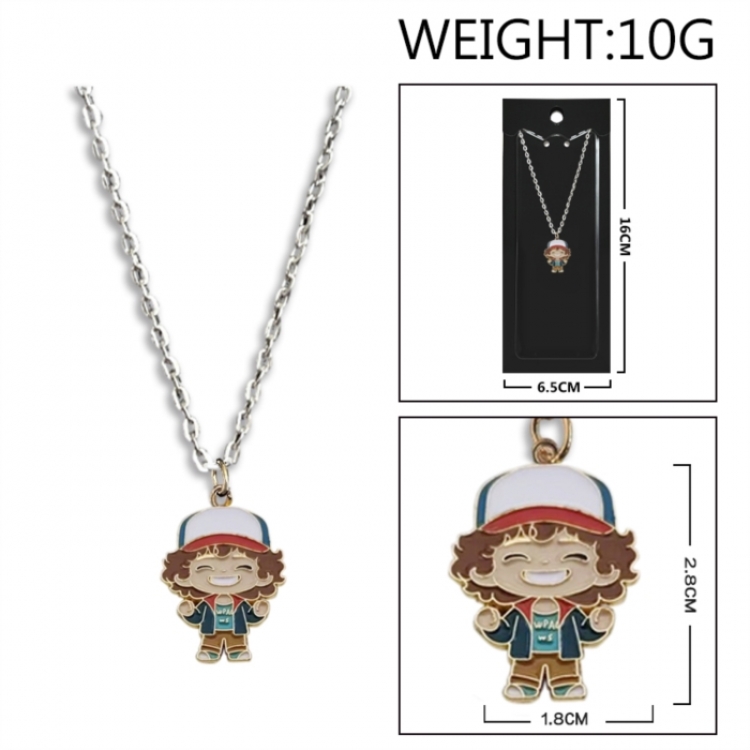Stranger Things Anime peripheral colorful drip oil alloy necklace price for 5 pcs