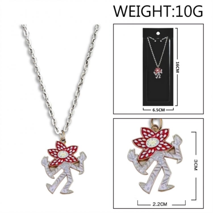 Stranger Things Anime peripheral colorful drip oil alloy necklace price for 5 pcs
