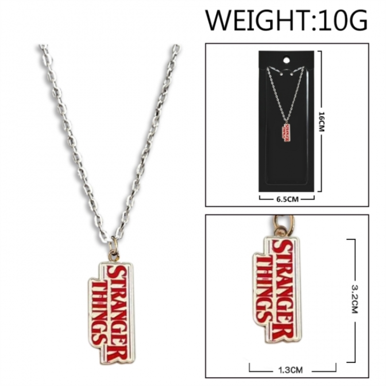 Stranger Things Anime peripheral colorful drip oil alloy necklace price for 5 pcs