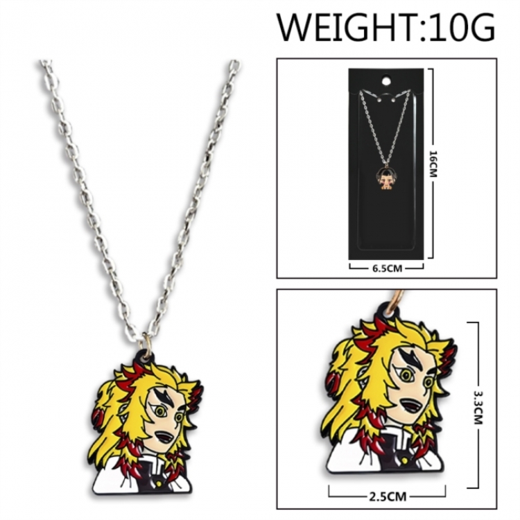 Demon Slayer Kimets Anime peripheral colorful drip oil alloy necklace price for 5 pcs