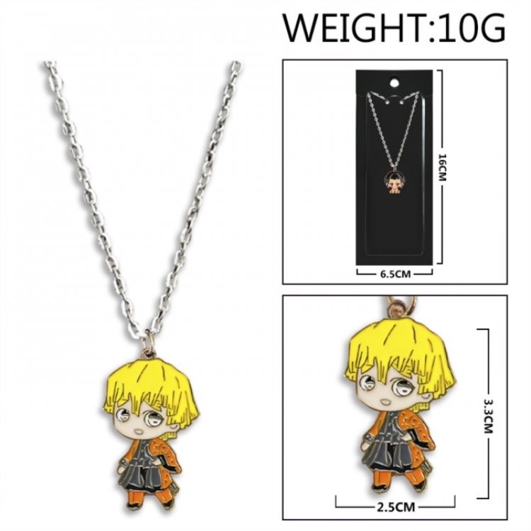 Demon Slayer Kimets Anime peripheral colorful drip oil alloy necklace price for 5 pcs