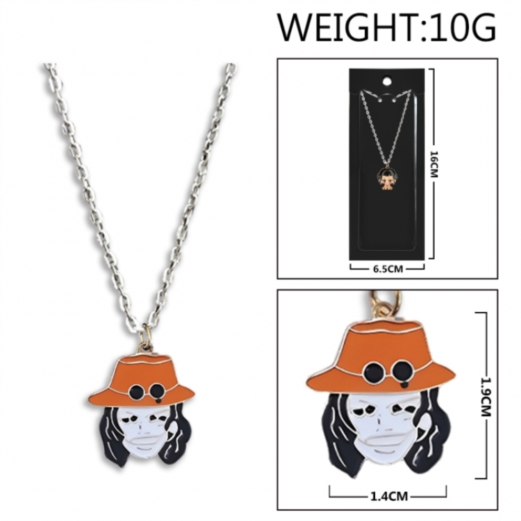 One Piece Anime peripheral colorful drip oil alloy necklace price for 5 pcs