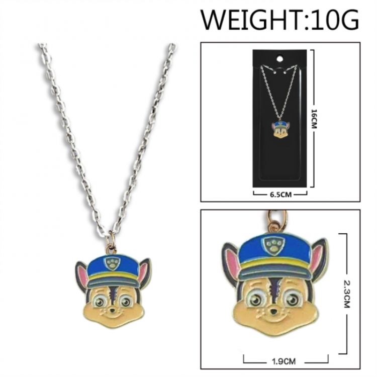 PAW Patrol Anime peripheral colorful drip oil alloy necklace price for 5 pcs
