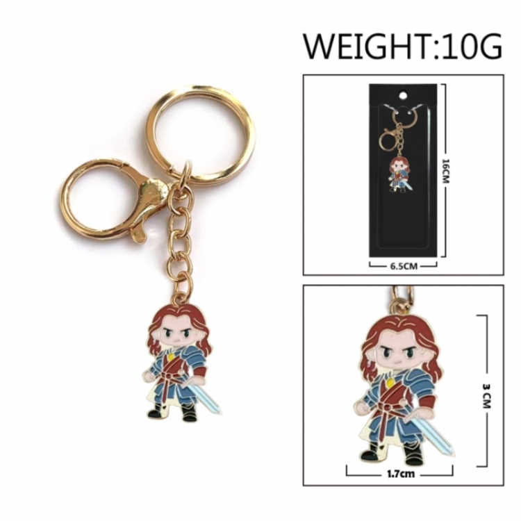 The Lord of the Rings Anime peripheral colorful drip oil alloy keychain pendant price for 5 pcs