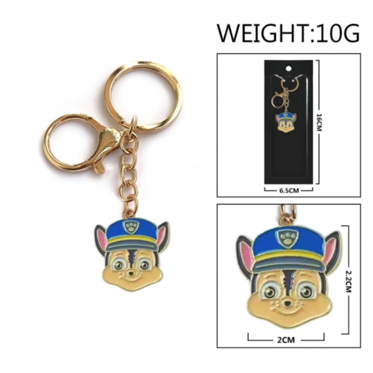 PAW Patrol Anime peripheral colorful drip oil alloy keychain pendant price for 5 pcs