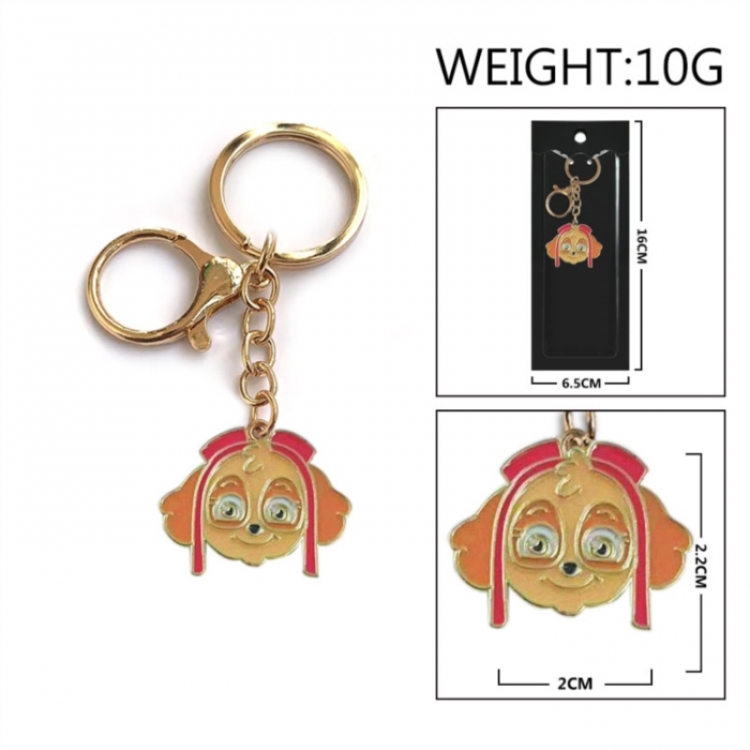 PAW Patrol Anime peripheral colorful drip oil alloy keychain pendant price for 5 pcs
