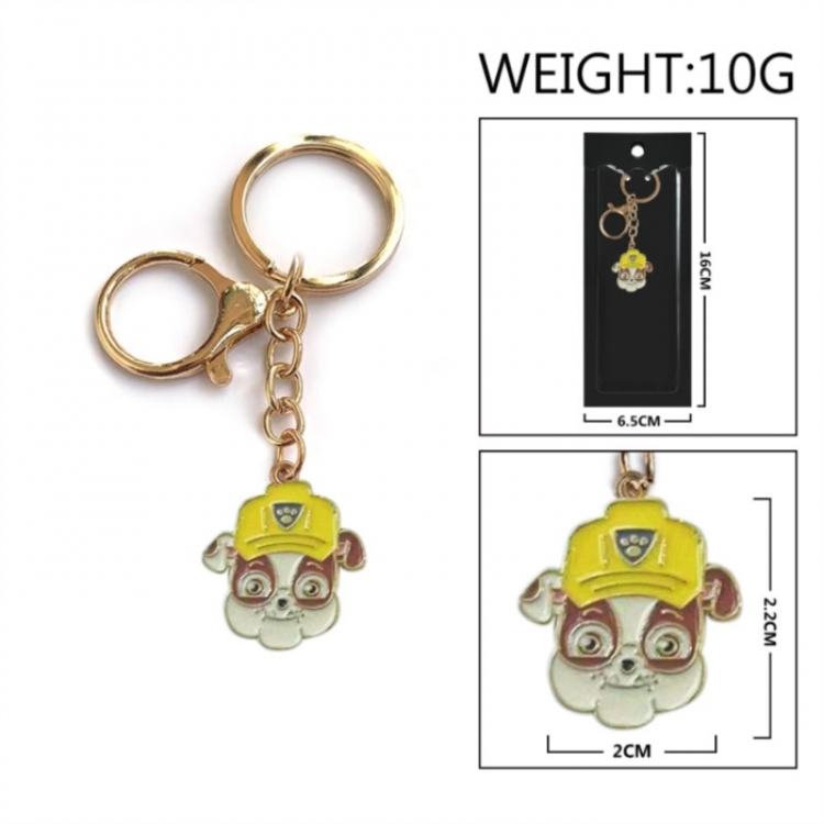 PAW Patrol Anime peripheral colorful drip oil alloy keychain pendant price for 5 pcs
