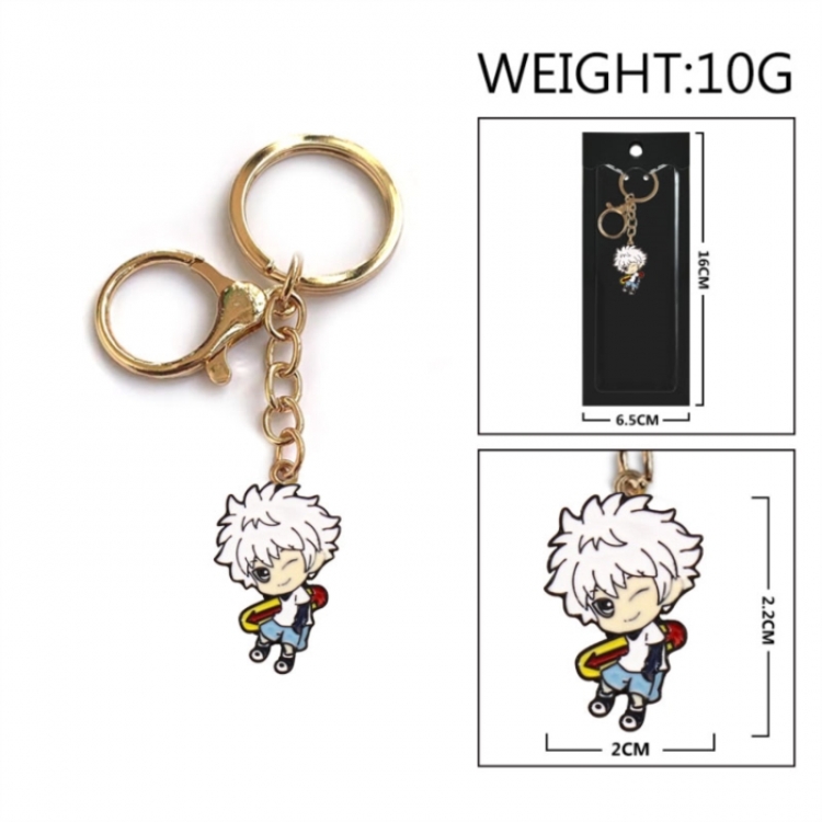 HunterXHunter Anime peripheral colorful drip oil alloy keychain pendant price for 5 pcs