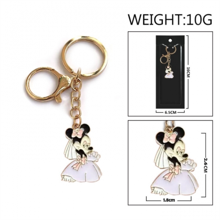Mickey Anime peripheral colorful drip oil alloy keychain pendant price for 5 pcs
