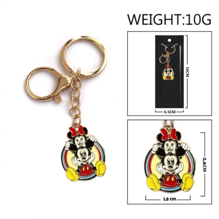 Mickey Anime peripheral colorful drip oil alloy keychain pendant price for 5 pcs