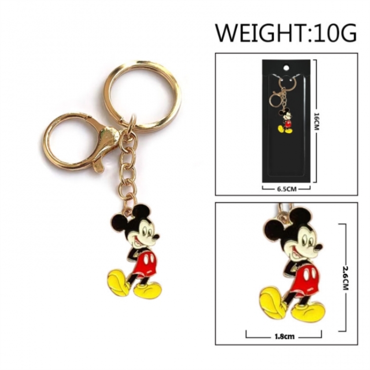 Mickey Anime peripheral colorful drip oil alloy keychain pendant price for 5 pcs