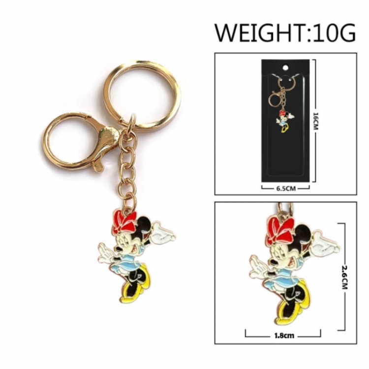 Mickey Anime peripheral colorful drip oil alloy keychain pendant price for 5 pcs