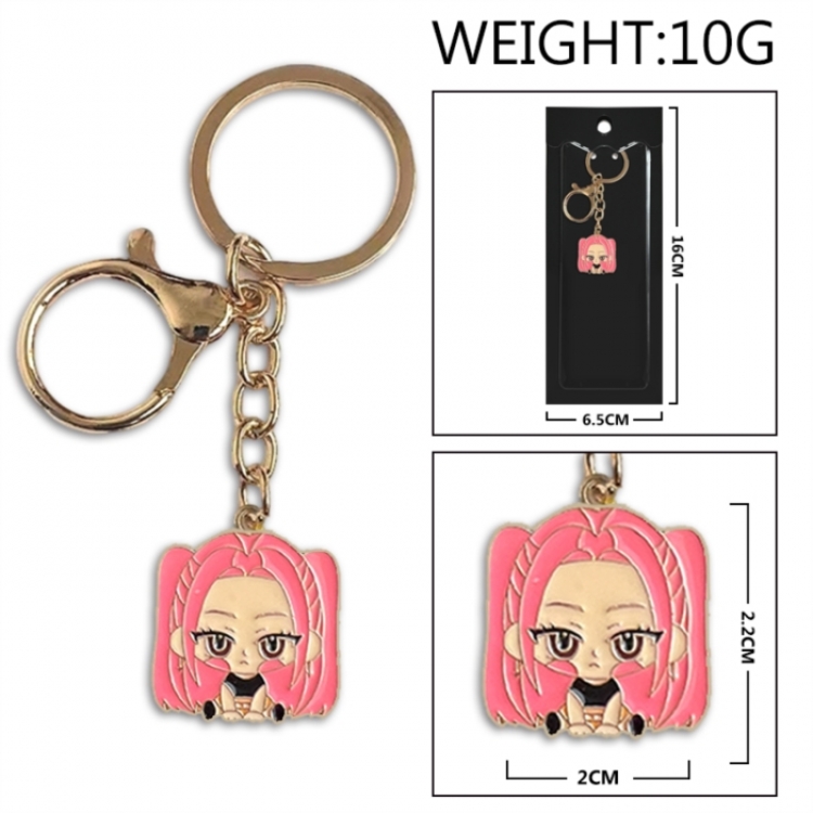 K-Pop:Demon Hunters Anime peripheral colorful drip oil alloy keychain pendant price for 5 pcs