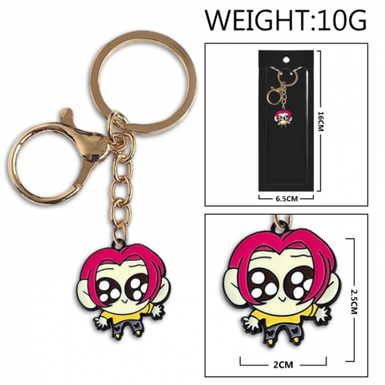 K-Pop:Demon Hunters Anime peripheral colorful drip oil alloy keychain pendant price for 5 pcs