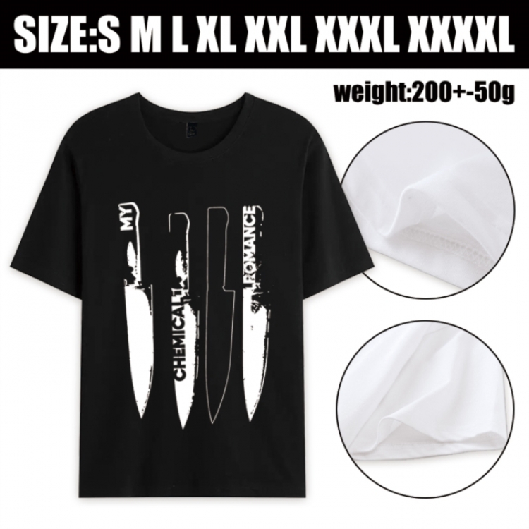 My chemical romance Anime printed pure cotton short sleeved T-shirt from S to 4XL