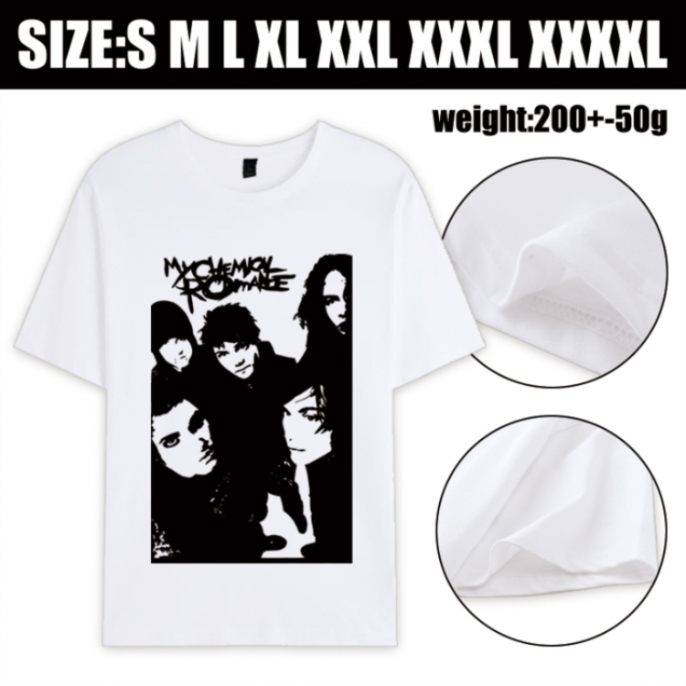My chemical romance Anime printed pure cotton short sleeved T-shirt from S to 4XL