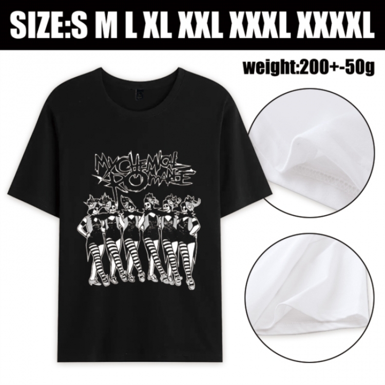My chemical romance Anime printed pure cotton short sleeved T-shirt from S to 4XL