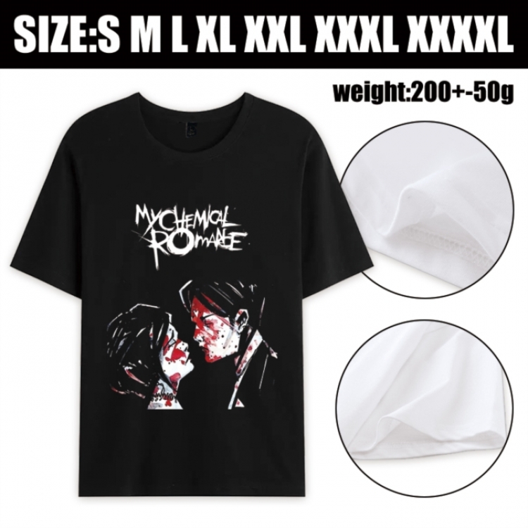 My chemical romance Anime printed pure cotton short sleeved T-shirt from S to 4XL
