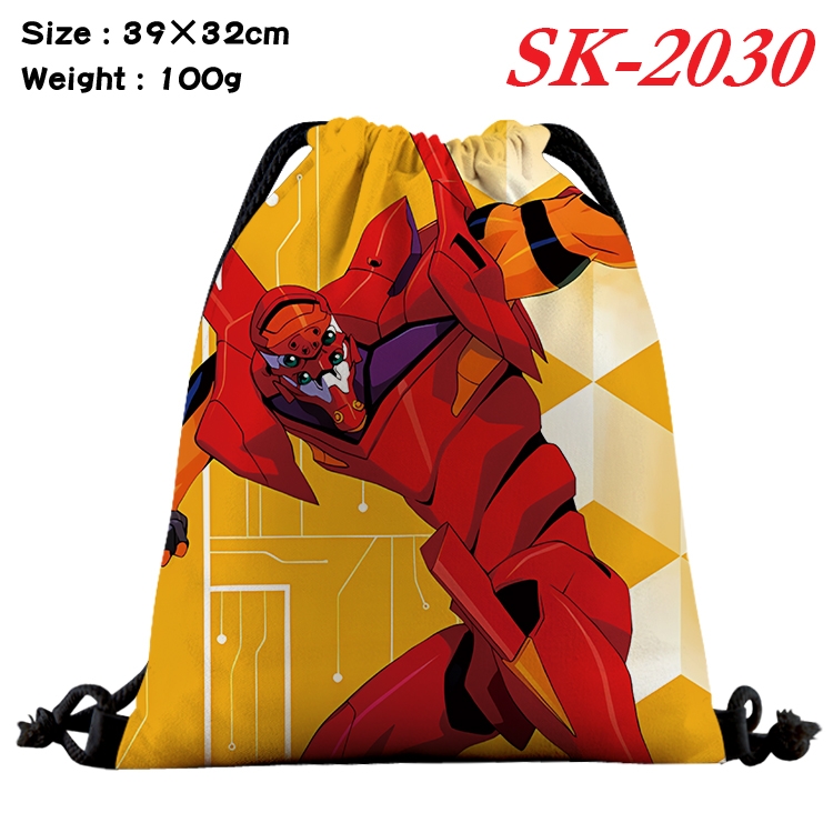 EVA cartoon Waterproof Nylon Full Color Drawstring Pocket 39x32cm 