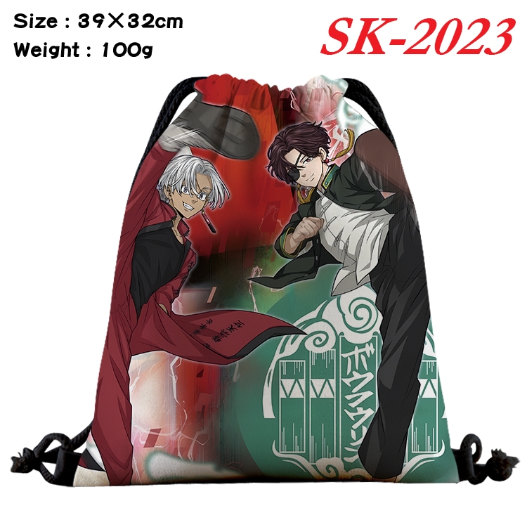 Tokyo Revengers cartoon Waterproof Nylon Full Color Drawstring Pocket 39x32cm 